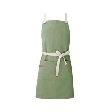 Imagem de Avental Verde Cha Matte Algodao Cafeteria Bar Vegano 1un - CASA CHA