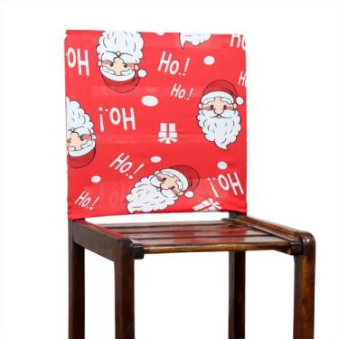 Imagem de Capa de Encosto de Cadeira - Decoração Natalina (1, PAPAI NOEL, unico)