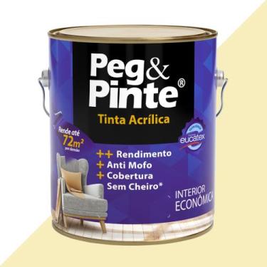 Imagem de Tinta Acrilica Anti Mofo Sem Cheiro Para Parede 3,6L - Eucatex, Palha 