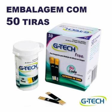 Imagem de Tiras Reagentes Medir Diabetes Glicose Glicemia 50 Unidades Free - G-T