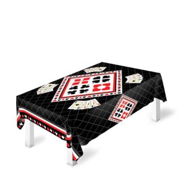 Imagem de Toalha De Mesa 12 Lugares Oxford Retangular Baralho Poker - PRESENTE-B
