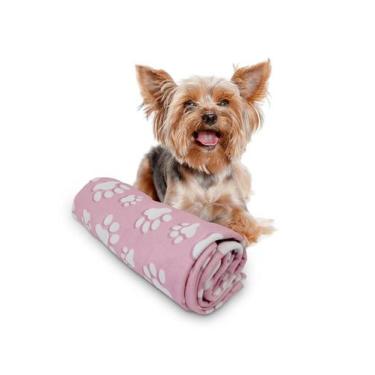 Imagem de Manta Microfibra Pet Cachorro Patinhas Várias Cores 70x100 - PRESENTE-