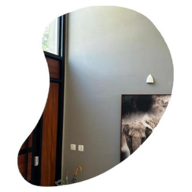 Imagem de Espelho Orgânico de Parede Lapidado 70x50 Decorativo Sala - V.A Decor