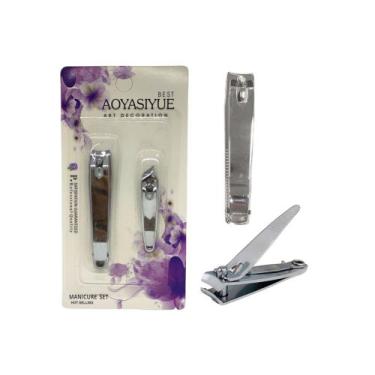 Imagem de Kit 2 Cortador de Unha Inox Unhex Grande Baby Manicure A6818C - Kingle