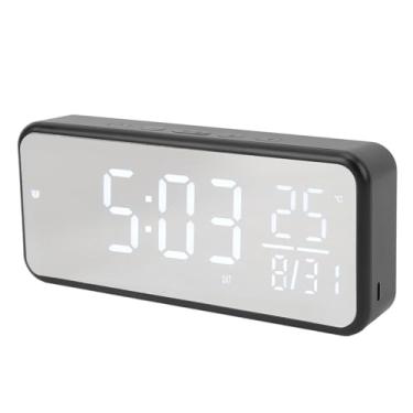 Imagem de Despertador Digital LED, 3 Alarmes, Relógio Digital LED Com Display Grande, Hora, Data, Temperatura, Relógio de Mesa Com Soneca para Crianças, Idosos, Escritório Doméstico (Preto)