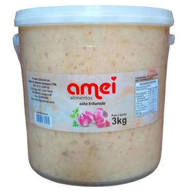 Imagem de Alho Triturado 3kg Amei  Fresco e Pronto  Sabor para Todas as Receitas
