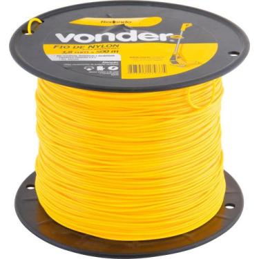 Imagem de Fio de nylon 1,8mmx500m redondo para roçadeiras e aparadores - Vonder