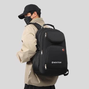 Imagem de Mochila Unissex Notebook com Cadeado, Entrada para USB/ Fone de ouvido