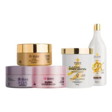 Imagem de Kit Cronograma Capilar + Pó Descolorante White + OX 05 Vol - Dyusar  C