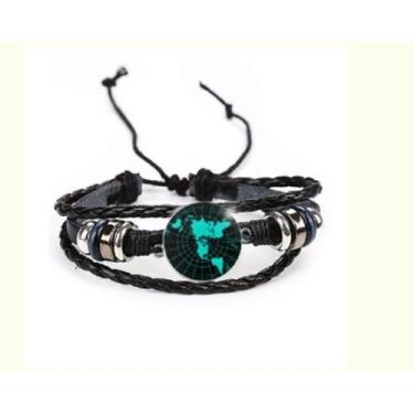 Imagem de Pulseiras Terra Plana Firmamento Mapa Da Terra Geográfico - RECANTOAST