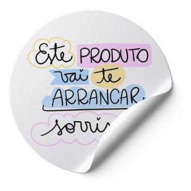Imagem de 120 Etiquetas Adesivas Redondas Selo Este Produto Vai Te Arrancar Sorr