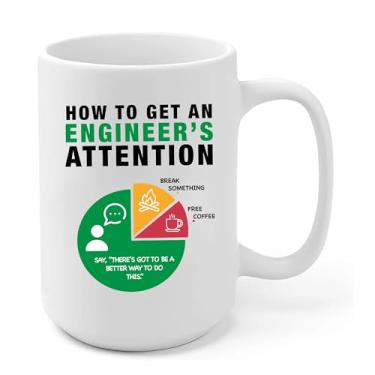 Imagem de How To Get An Engineer's Attention Engineer Gifts Caneca de café engraçada para engenharia, namorado, marido, estudante, filho, filha, colega de trabalho, amigo, de pai, mãe, esposa, namorada, caneca