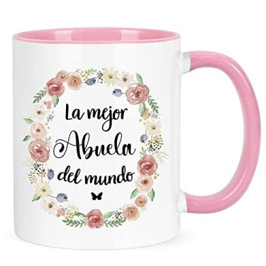 Imagem de YHRJWN - Presentes para vovó, presentes de Abuela em espanhol, caneca Best Grandma Ever (Best Grandma Ever Mug), Presentes de Abuela do neto, xícaras de café para vovó, Dia das Mães, Natal, aniversário para a avó Mimi Gigi 325 ml, branco