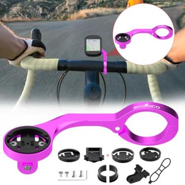 Imagem de BIKOOCO Suporte frontal para computador de ciclismo - Suporte de bicicleta Garmin para Garmin Edge 200 500 510 520 800 810 820 1000 1030, suporte de computador de bicicleta compatível com computador