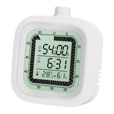 Imagem de Temporizador visual para crianças temporizador de cozinha despertador contagem regressiva contagem regressiva 60 minutos chuveiro relógio treinamento gerente tempo com termômetro digital higrômetro