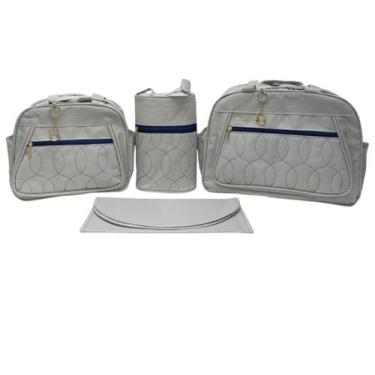 Imagem de Kit bolsa Maternidade Bolhas de Alegria - Hyno Kids, Prata c, Marinho