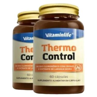 Imagem de Kit 2 Thermo Contro 60 Capsulas Vitaminlife Thermogenico
