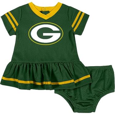 Imagem de NFL Vestido de jérsei e capa de fraldas Green Bay Packers Team Green Bay Packers, 3 a 6 meses