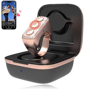 Imagem de Sugsugme Anel de rolagem remoto para TikTok, controle remoto Scroller para TIK Tok, controle remoto de telefone Bluetooth para câmera selfie, gravação de vídeo, controle de música, anel para iPhone,