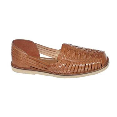 Imagem de Sunsteps Capri Sandália feminina de couro Huarache tecido à mão para conforto o dia todo, Bronzeado dourado, 35