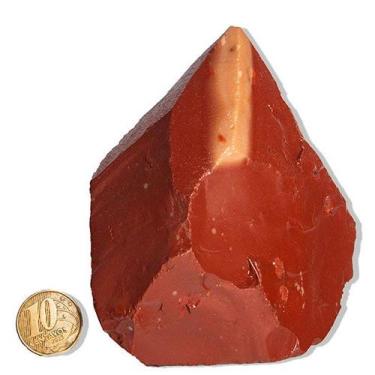 Imagem de 03 Jaspe Vermelho Pé e Bico Serrado 0,5 a 1Kg Média 10cm - CristaisdeC