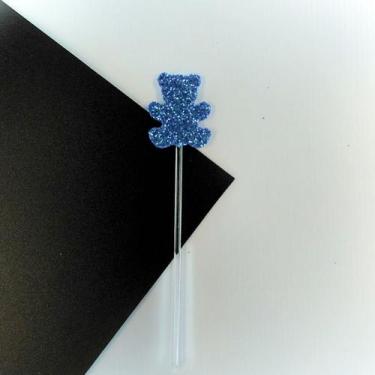 Imagem de Pick Decorativo - Urso Azul Escuro - 10 unidades - Nelyzoca - Rizzo