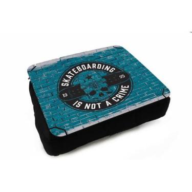 Imagem de Almofada Bandeja para Notebook Laptop Skate Caveira Skateboarding - De