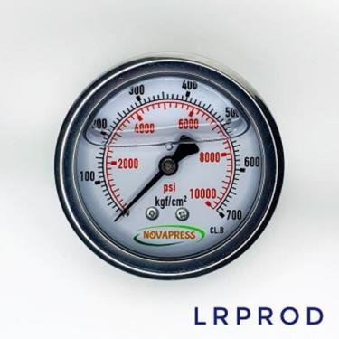 Imagem de Manômetro horizontal -diam.63mm (2. 1/2 ) com escala de 0-700 KGF/CM2 