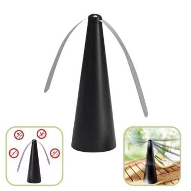 Imagem de Ventilador Repelente Preto Espanta Moscas Mosquito Portátil - Pra vc