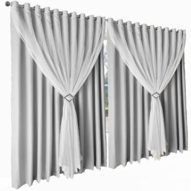 Imagem de cortina apartamento blackout Livia sala 2,80 x 2,30 preto - Bravin Cor