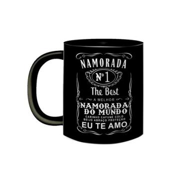 Imagem de Caneca Porcelana Dia dos Namorados Melhor Namorada do Mundo - VilelaGG