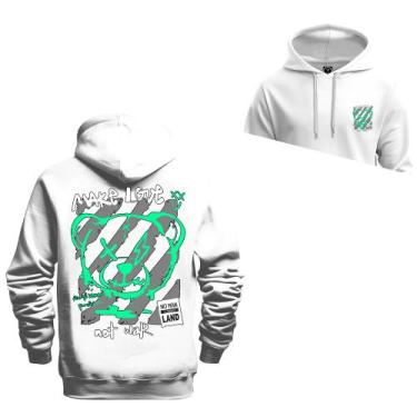 Imagem de Moletom Urso Ankey Frente e Costas Blusão Inverno Canguru Com Bolso e 