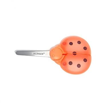 Imagem de Tesoura Escolar Acrilex  Modelo Joaninha  ref.22545, Laranja