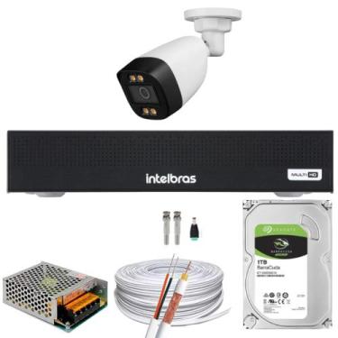 Imagem de Kit 1 Câmera Full Color Dvr 1004-C Intelbras C/HD 1tb