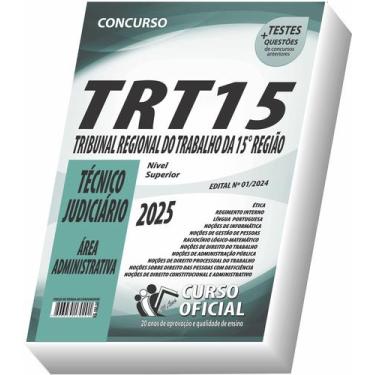 Imagem de Apostila TRT 15  Técnico Judiciário  Área Administrativa