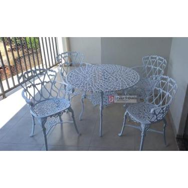 Imagem de Conjunto de Mesa para Jardim Viena com Mesa de 1,00 M e 4 Poltronas em