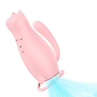 Imagem de Brinquedos sexuais para mulheres que chupam vibrador - 3 em 1 brinquedo sexual vibrador clitoriano com 2 sucção automática 10 modos de vibração de 7 língua para estimulador anal de mamilo,