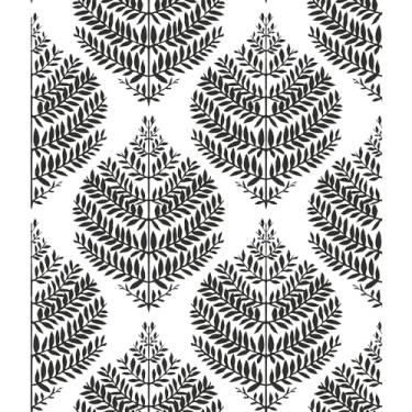 Imagem de RoomMates RMK11509WP Hygge Samambaia Damasco Papel de parede preto