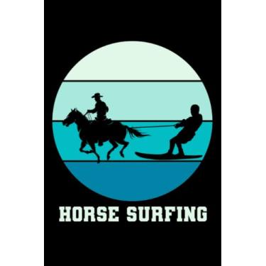Imagem de Horse Surfing: Horse-Riding Water-Skiing Wakeboarding Blank Lined Journal Notebook Diary