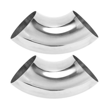 Imagem de Motoforti 2 peças 90 graus curva mandril cotovelo tubo de escape modificado carro tubulação tubulação 7.6 cm espessura OD 1,5 mm/16GA 76x175x1,5 mm 201 aço inoxidável 2 peças