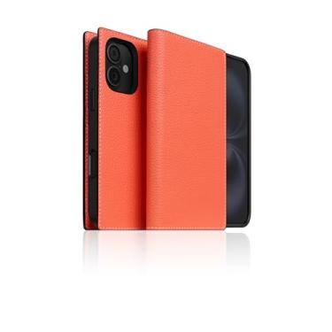 Imagem de SLG D8 Capa carteira de couro de flor integral neon para iPhone 16 - [2 em 1] estilo diário destacável feito à mão com capa traseira MagSafe magnética, caixa de presente incluída (coral)
