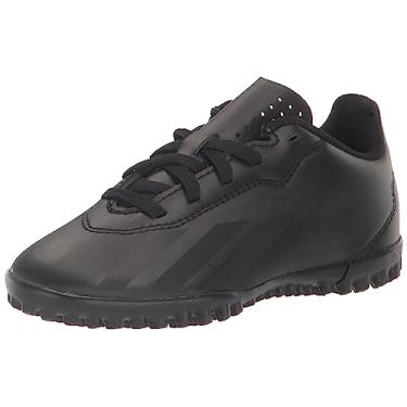 Imagem de adidas Tênis infantil unissex X Crazyfast.4 Turf, Núcleo preto/núcleo preto, 1 Little Kid