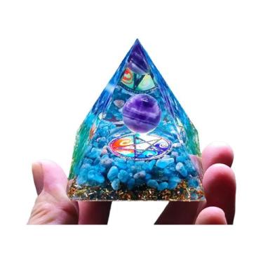 Imagem de Pirâmide de Orgonite Ametista - Reiki, Cura e Equilíbrio dos Chakras, 