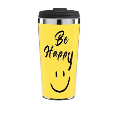 Imagem de Copo Térmico Personalizado Be Happy - Kazape