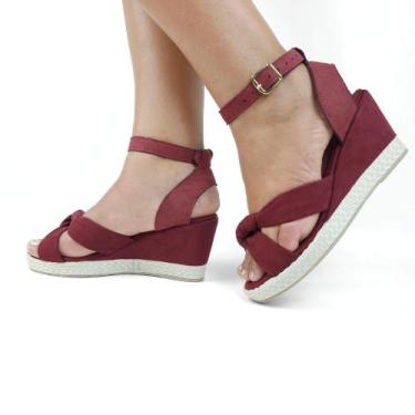 Imagem de Sandália Anabela Plataforma de salto - LG Camilla Calçados, 37, Marsal