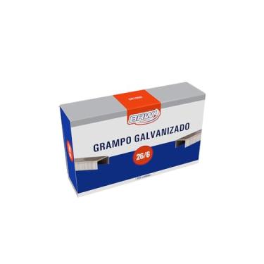Imagem de Grampo 26/6 Para Grampeador 20Fls Galvanizado 1000 Un Brw, BRW
