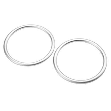 Imagem de Anéis de Alumínio para Slings Infantis para Slings de bebê, Sem Chumbo e Duráveis, Prateados, Diâmetro Circular de 8,7 Cm, Muito Adequados para Suas Compras Diárias Com Os Slings