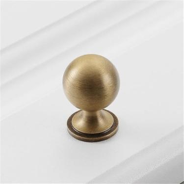 Imagem de Puxador de porta de armário de guarda-roupa moderno de luxo simples com furo único, cobre puro dourado, puxador de gaveta de latão americano, 5500 latão vintage, S