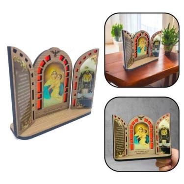 Imagem de Capela Vitral Mãe Rainha Marfim Com Porta - FORNECEDOR 6