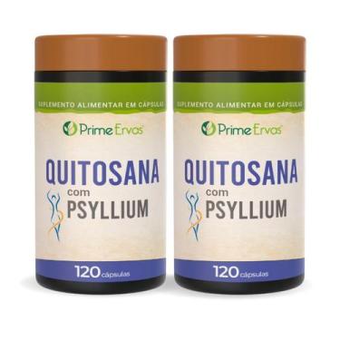 Imagem de Kit 2 Quitosana com Psyllium 120 cápsulas Prime Ervas